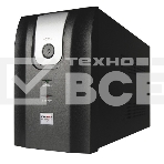 Источник бесперебойного питания Crown CMU-1000X (1000VA/600w; Off-Line; 2 х Euro с резервным питанием и фильтрацией; 12V7AH х 2; Металл), фото 1
