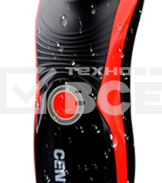 Бритва Centek CT-2168 (красн) ротор 3D, +ВЛАЖНОЕ БРИТЬЁ, 3 плав.головки, 2-ные лезвия, до 50 мин раб
