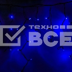 Гирлянда Айсикл (бахрома) светодиодный, 5,6 х 0,9 м, с эффектом мерцания,черный провод 