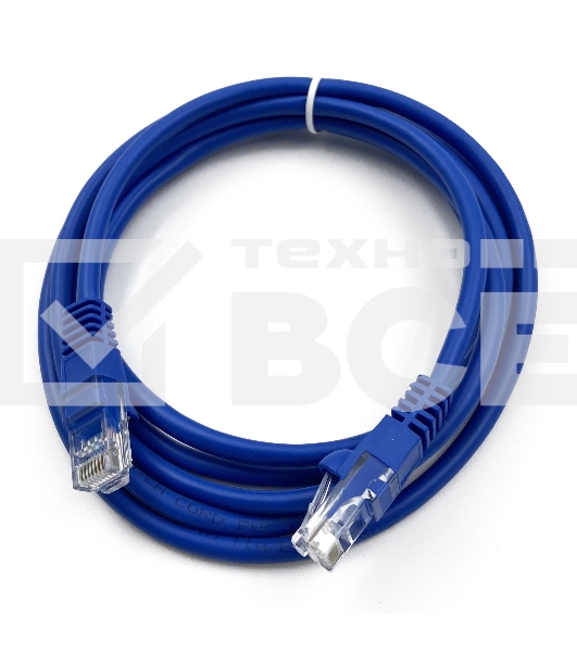 Патч-корд Buro UTP cat5E 2м синий RJ-45 (m)-RJ-45 (m)