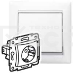 Механизм розетки 1-м СП Valena 2К+З с заземл. нем. станд. белый (DIY-упак.) Legrand 694280, фото6