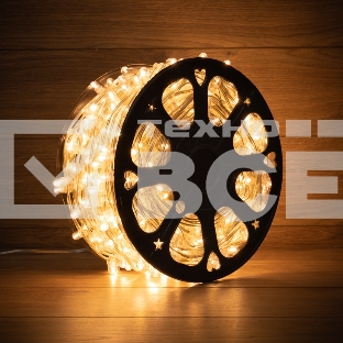 Гирлянда Neon-night LED Клип-лайт 12 V, прозрачный ПВХ, 150 мм, цвет диодов Теплый белый, Flashing (белый)