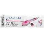 Стайлер Galaxy Line GL 4635, розовый, 50 Вт, керамическое покрытие рабочей поверхности, регулятор температурных режимов (80-230 С), светодиодный дисплей с индикацией температурных режимов, массажные зубчики для улучшения кровообращения кожи головы и стиму, фото 1
