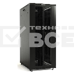 Шкаф серверный Hyperline (TTB-4266-DD-RAL9004) напольный 42U 600x600мм пер.дв.перфор.2ств. задн.дв.перфор.2-хст. 2 бок.пан. 800кг черный 510мм IP20 сталь, фото2