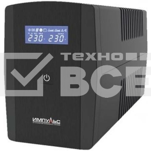 Источник бесперебойного питания Импульс Юниор Смарт 800 480Вт 800ВА черный