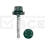 Саморез кровельный 4,8х29, окрашенный RAL 6005, короб (250 шт/уп) KRANZ, фото 1
