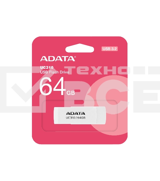 Флеш диск ADATA USB3 64GB WHITE UC310-64G-RWH