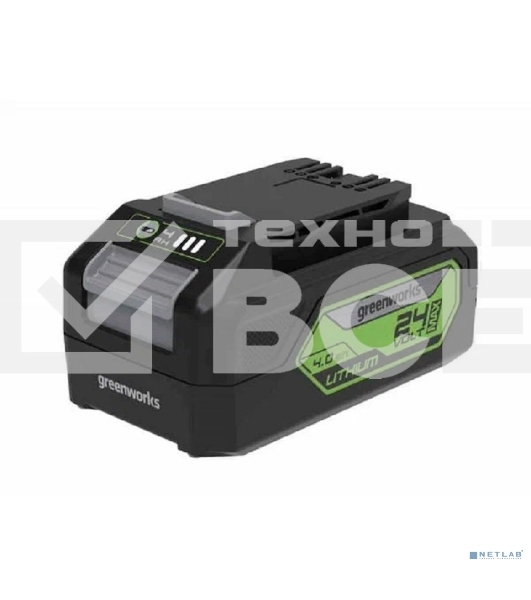 Аккумулятор Greenworks G24B4II 24v, li-ion, 4 А·ч, пиковый ток 55А [2938407]