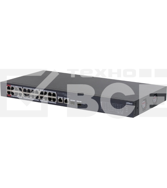 Коммутатор Dahua DH-CS4226-24ET-240 (L2) 24x100Мбит/с 2x1Гбит/с 2xКомбо(1000BASE-T/SFP) 240W управляемый