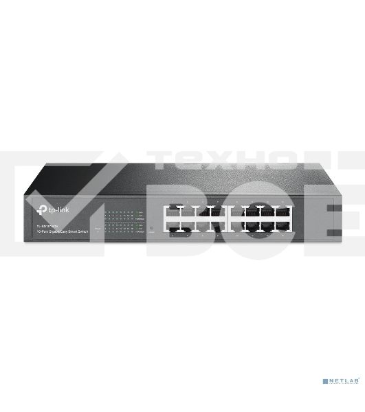 Сетевой коммутатор TP-Link SMB TL-SG1016DE 16-Port Gigabit Easy Smart Switch, 16 10/100/100Mbps RJ45 ports, MTU/Port/Tag-based VLAN, QoS, IGMP Snooping