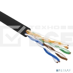 Кабель витая пара U/UTP, CAT 5e, PE, 4PR, 24AWG, OUTDOOR, SOLID, черный, 305м, РФ Rexant, фото3