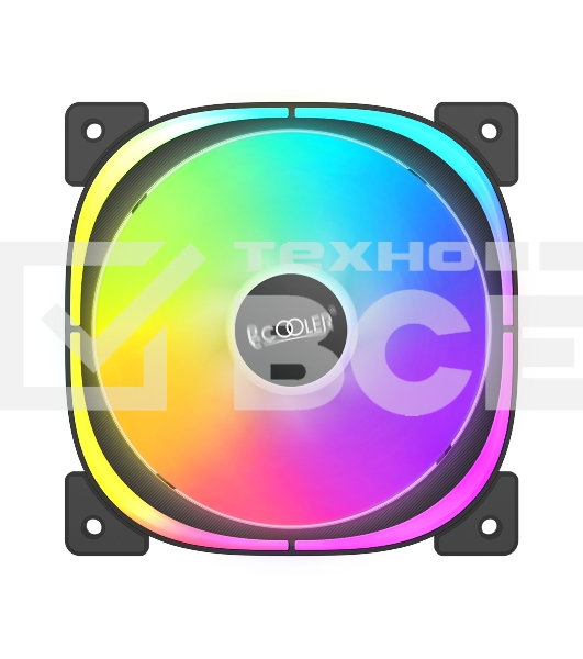 Вентилятор для корпуса PCCooler EF120 ARGB черный, 120 мм, 1500 об/мин, 25.7 дБ, 4 pin
