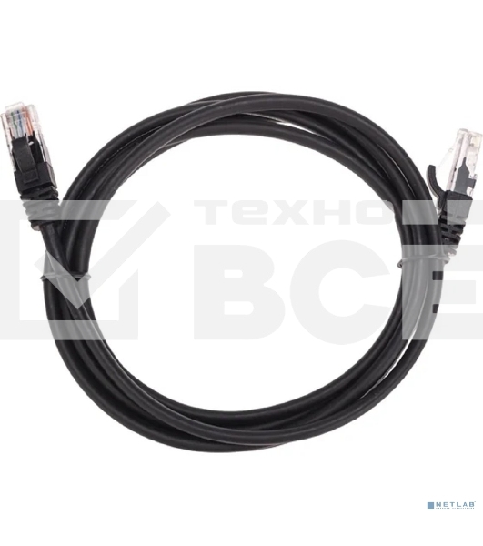 Патч-корд U/UTP Rexant CAT 5e, RJ45-RJ45, 26AWG, ZH нг(А)-HF, черный, 2 м