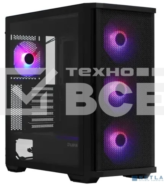 Компьютерный корпус ZALMAN Z10 PLUS, ATX, BLACK, WINDOW, 2x3.5