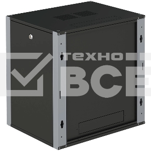 Шкаф коммутационный Sysmatrix (WP 6312.910) настенный 12U 600x350мм пер.дв.стекл 2 бок.пан. 60кг черный 20кг IP20