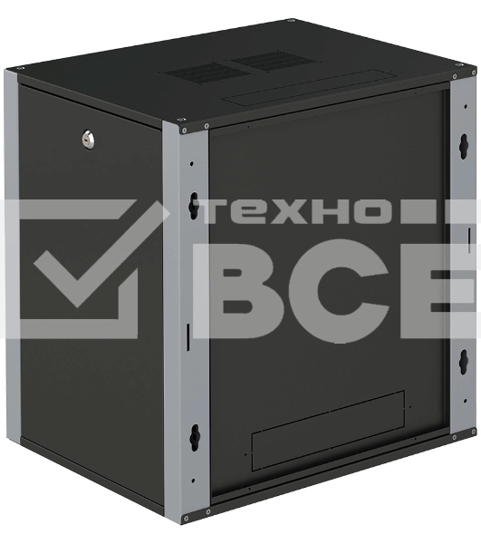 Шкаф коммутационный Sysmatrix (WP 6312.910) настенный 12U 600x350мм пер.дв.стекл 2 бок.пан. 60кг черный 20кг IP20