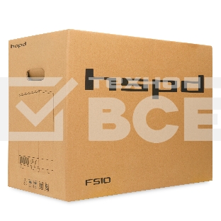 Компьютерный корпус  HSPD F510, Panoramic Mid Tower, черный, TG, 0.5 SPCC, 3x120mm ARGB ATX, mATX, mITX 180/280/160mm 1x2.5