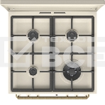 Газовая плита Gorenje GKS6C71CLI, электрическая духовка, металлическая крышка, чугун, слоновая кость, фото7