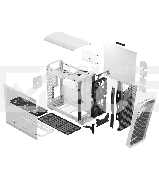 Корпус Fractal Design Torrent White TG Clear Tint / E-ATX, TG, 2x3.5, 4x2.5, 7xPCI, 1xUSB-C, 2xUSB3.0 / 2x180mm, 3x140mm fans inc. / FD-C-TOR1A-03