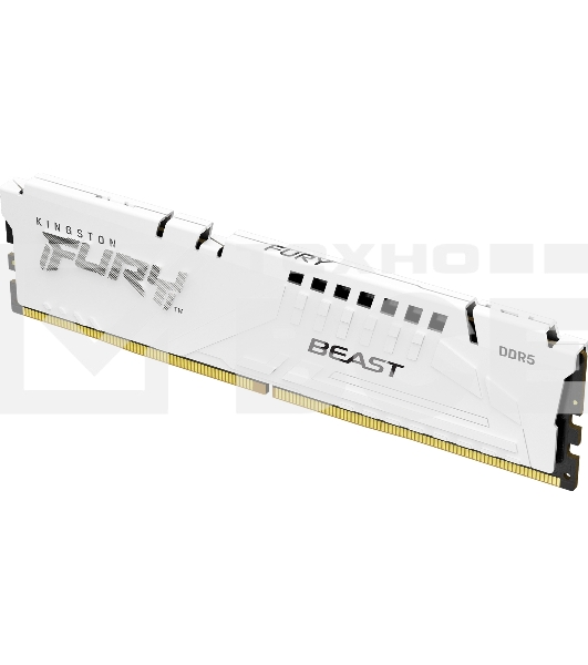 Оперативная память Kingston Fury Beast, DDR5, 32GB (1x32GB), 5600MHz, CL36, с радиаторами, белый