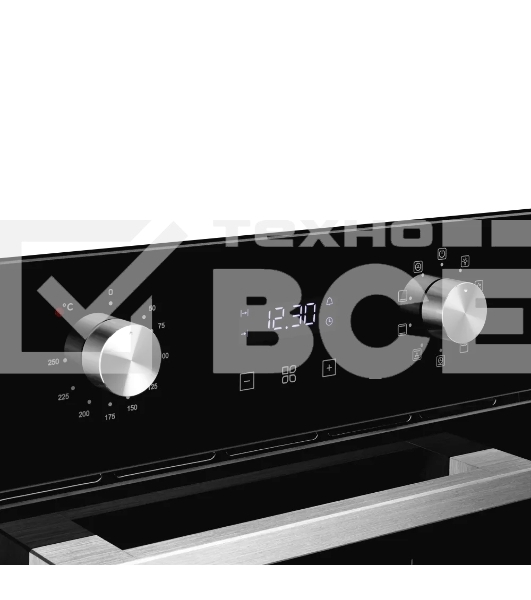 Духовой шкаф электрический Monsher MOE 4592 Acier ширина 45 см, High-Tech, 50 л, гидролизная очистка, 9 режимов, черный/нерж. сталь