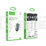 Автомобильное зарядное устройство Hoco, 18Вт, USB, Z62, металлический серый, коробка, фото 1