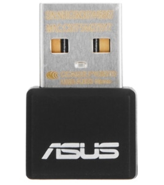 Адаптер Wi-Fi ASUS USB-AX55 NANO 90IG06X0-MO0B00 WI-FI 802.11ax/ac/a/g/n, 400 + 867 Mbps USB 3.0 Adapter + 2 антенны