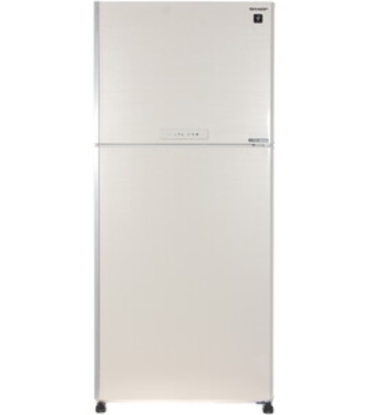 Холодильник Sharp SJ-XG55PMBE бежевый двухкамерный 394/162л морозилка сверху, No Frost
