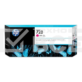 Картридж струйный HP F9K16A (HP 728) для DesignJet T730, T830. Пурпурный. 300 мл.