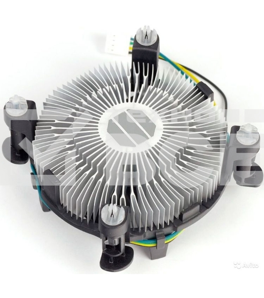 Кулер Intel E97379  серебристый/черный 90мм алюминий 2500rpm 27db 4-pin 73W 58мм