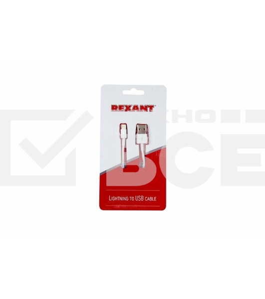 Кабель Rexant (18-0001) USB кабель для iPhone 5/6/7 моделей original copy 1:1 белый 