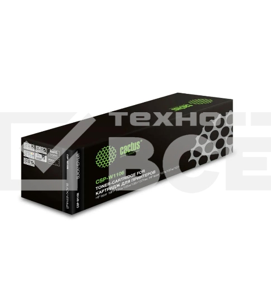 Картридж лазерный Cactus CSP-W1106 черный (1000стр.) для HP Laser 107a/107r/107w/135a MFP/135r MFP/135w MFP/137fnw MFP
