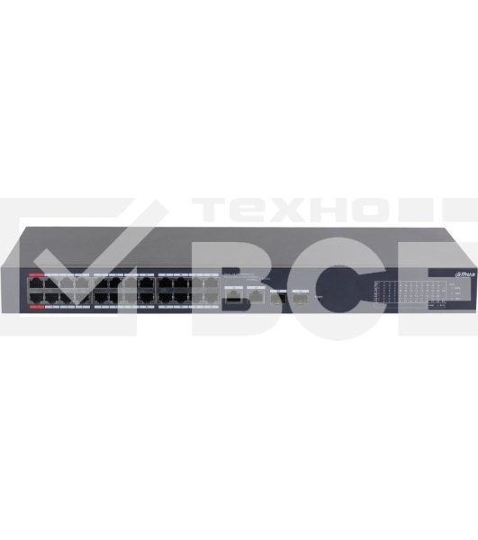Коммутатор Dahua DH-CS4226-24ET-240 (L2) 24x100Мбит/с 2x1Гбит/с 2xКомбо(1000BASE-T/SFP) 240W управляемый