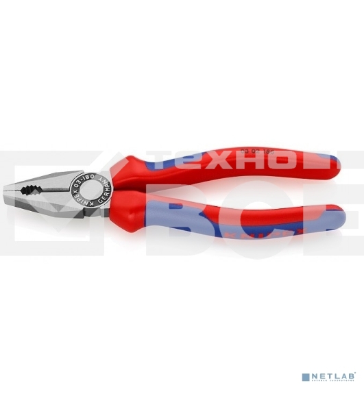 Пассатижи KNIPEX 0302180180мм ручки с двухцветными многокомпонентными чехлами