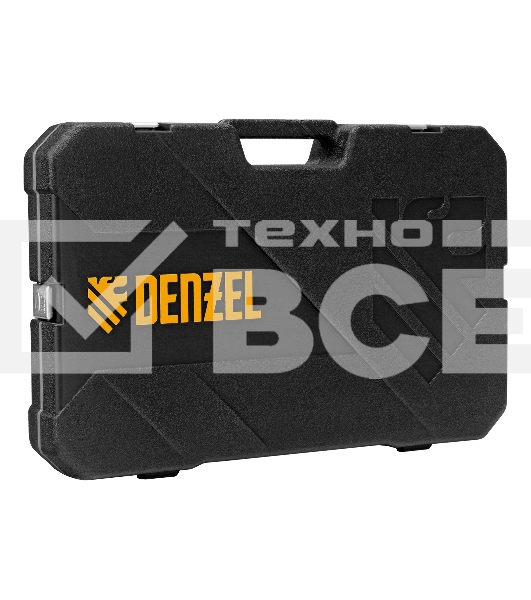 Набор инструментов Denzel 1/2', 1/4', CrV, S2, пластиковый кейс, 122 предмета