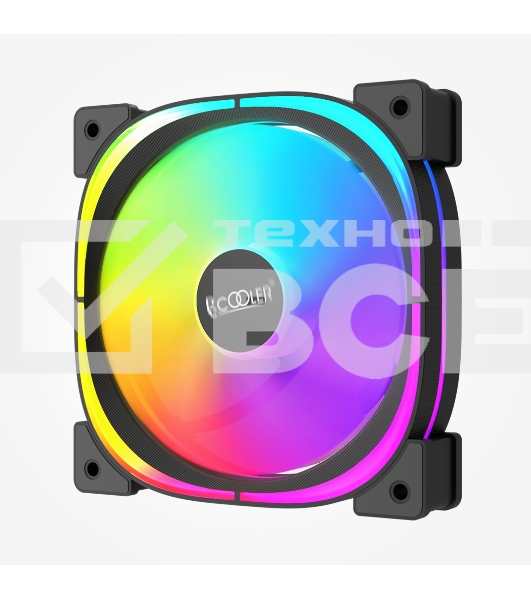 Вентилятор для корпуса PCCooler EF120 ARGB черный, 120 мм, 1500 об/мин, 25.7 дБ, 4 pin