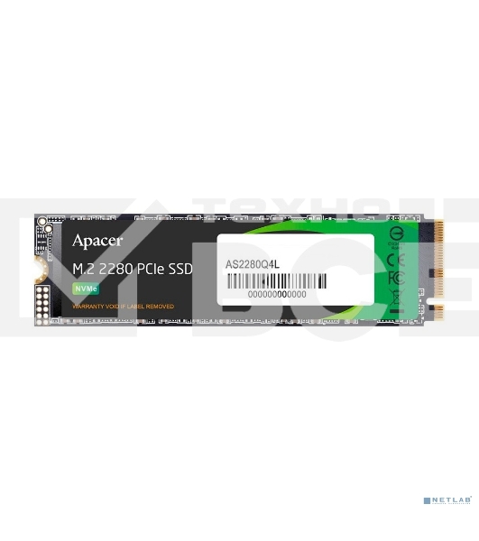 Накопитель SSD AS2280Q4L 2TB M.2 2280 PCIe Gen4x4, R3600/W2800 Mb/s, 3D NAND, MTBF 1.5M, NVMe 1.4, 1200TBW, Retail, 3 years (AP2TBAS2280Q4L-1)
