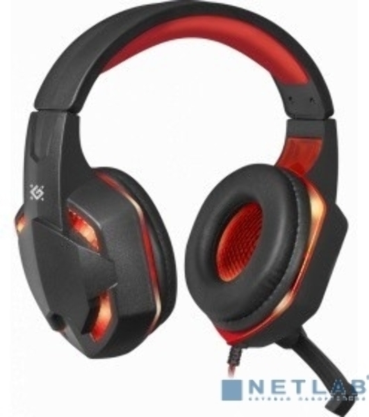 Гарнитура Defender WARHEAD G-370 черный/красный