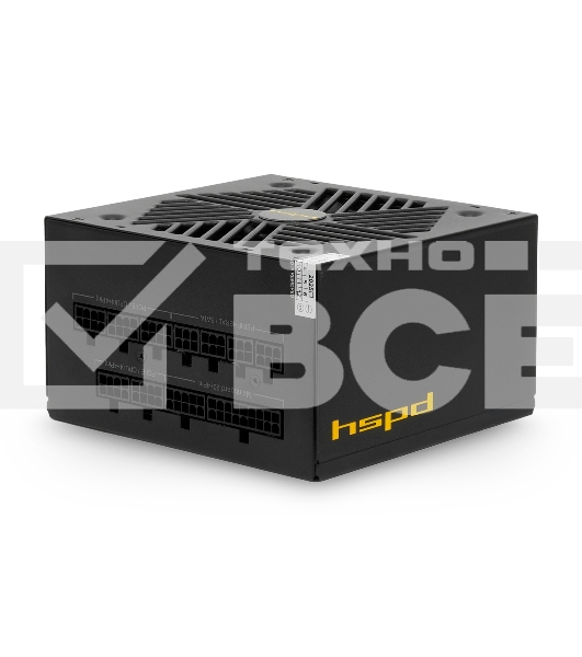 Блок питания HSPD, 750W 80 PLUS  Gold (ATX, 2.52, Full modular, 1x24(20+4)pin mesh 550mm, 1xCPU*2 8(4+4)pin 650+150mm, 2xPCIe*2 8(6+2)pin 500+150mm, 2xSATA*3 450+150+150mm, 1xMOLEX4pin*3 450+150+150mm , Active, 120x120mm, 150x140x86mm, APFC, OVP, UVP, SCP