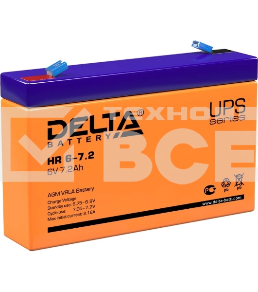 Батарея Delta HR 6-7.2 (7.2 А\ч, 6В)