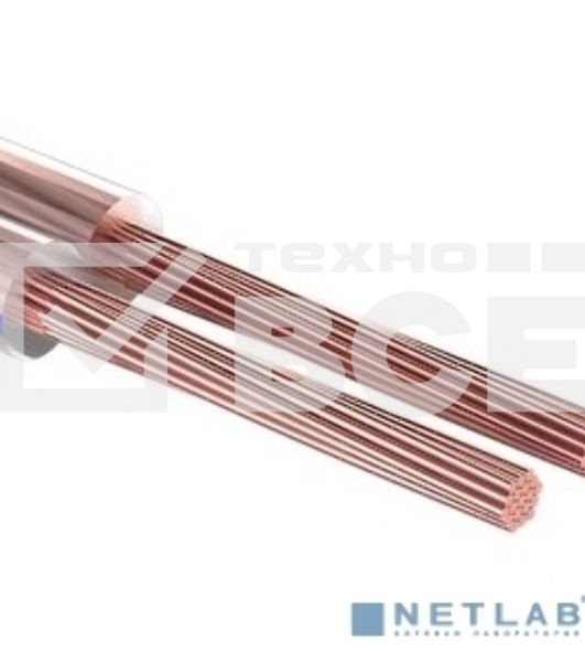 Кабель акустический Rexant 2х1.50 мм, прозрачный BLUELINE, 100 м