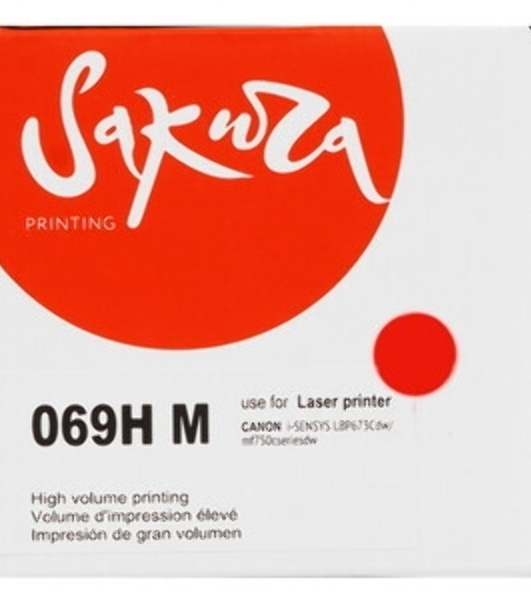 Картридж лазерный Sakura 069HM (5096C002) для Сanon I-Sensys LBP673Cdw/MF750C, пурпурный, 5500к. (чип без счетчика копий)