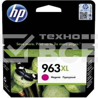 Картридж струйный HP 963XL 3JA28AE пурпурный увеличенной ёмкости (1600 стр) для HP OfficeJet Pro 901x/902x
