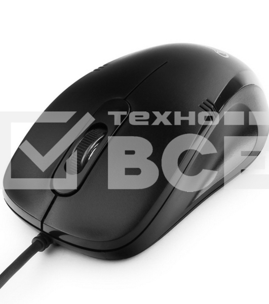 Мышь проводная Gembird MOP-100 черный, 1000 dpi, USB, кнопки - 3