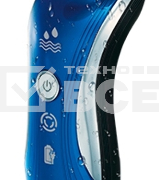 Бритва Centek CT-2170 (синий) ротор 3D, +ВЛАЖНОЕ БРИТЬЁ, 3 плав.головки, 2-ные лезвия, до 50 мин раб