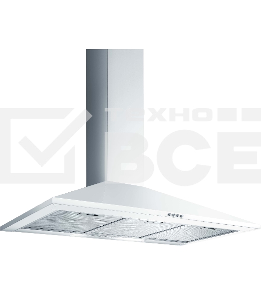 Вытяжка купольная JET AIR GAIA WH/A/60/650 куб.м., кнопочное управление, белая