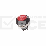Выключатель-кнопка  250V 1А (2с) OFF-(ON)  Б/Фикс  красная  Micro  Rexant, фото 1