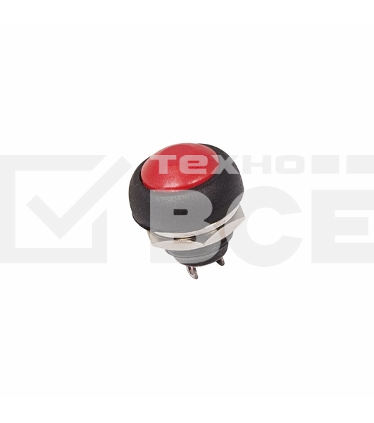 Выключатель-кнопка  250V 1А (2с) OFF-(ON)  Б/Фикс  красная  Micro  Rexant
