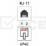 PROconnect Телефонный разъем RJ-14(6P4C), фото2