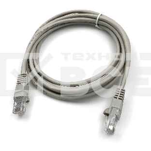 Патч-корд Buro UTP cat5E 2м серый RJ-45 (m)-RJ-45 (m)
